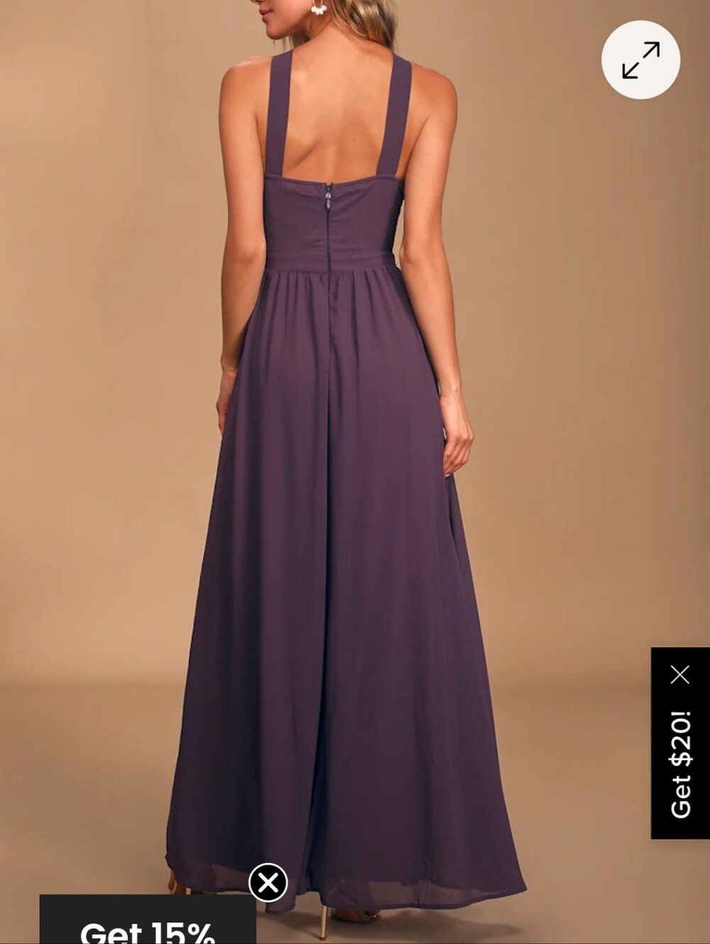 LULUS Air Of Romance Dusty Purple Maxi Dress - Size Medium - Picture 3 of 13